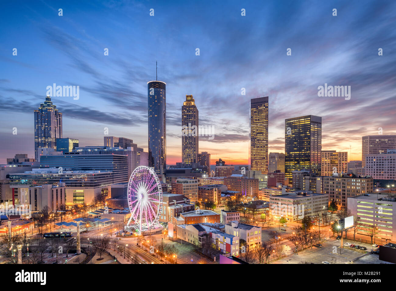 Atlanta, Georgia, Stati Uniti d'America downtown skyline della citta'. Foto Stock