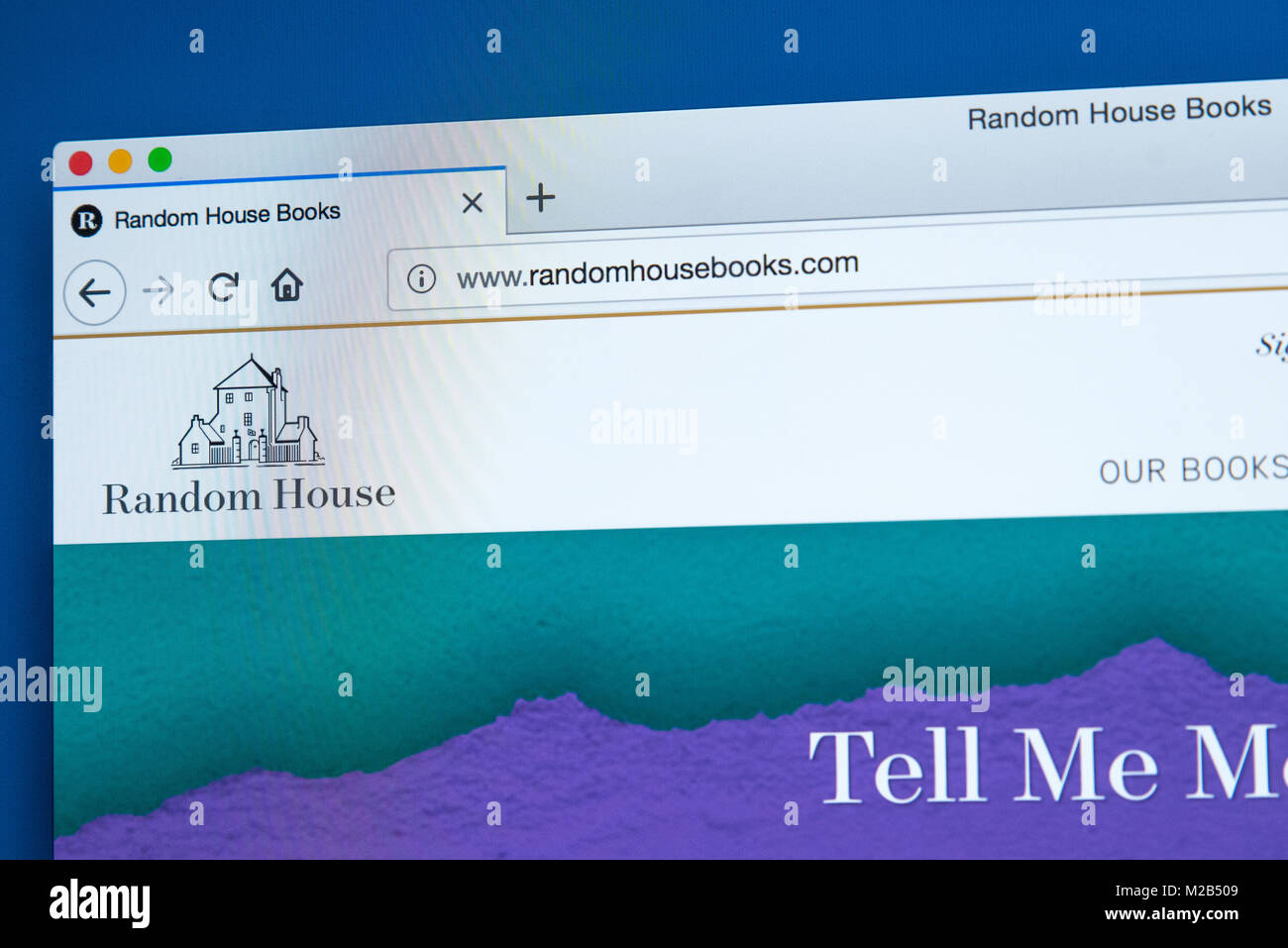 LONDON, Regno Unito - 8 gennaio 2018: la homepage del sito ufficiale di Random House - American Publishing Company, il 8 gennaio 2018. Foto Stock