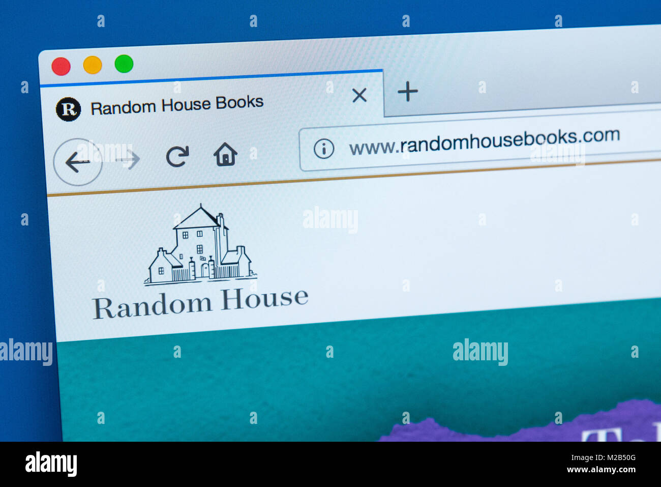 LONDON, Regno Unito - 8 gennaio 2018: la homepage del sito ufficiale di Random House - American Publishing Company, il 8 gennaio 2018. Foto Stock