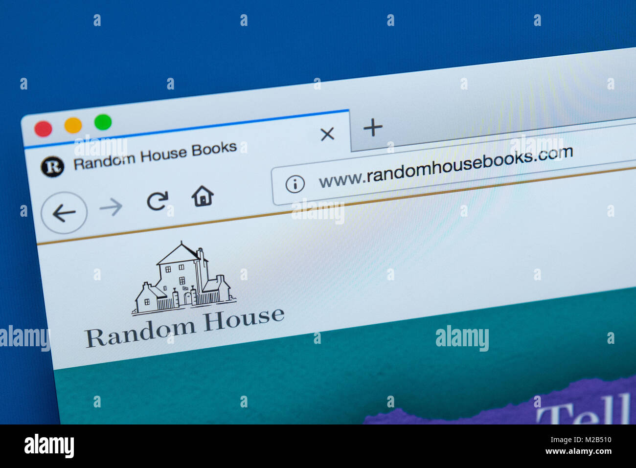 LONDON, Regno Unito - 8 gennaio 2018: la homepage del sito ufficiale di Random House - American Publishing Company, il 8 gennaio 2018. Foto Stock