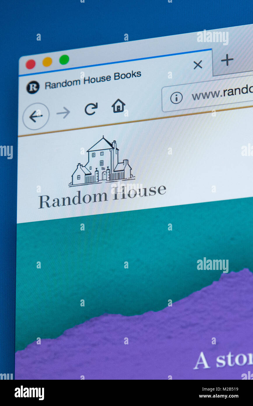 LONDON, Regno Unito - 8 gennaio 2018: la homepage del sito ufficiale di Random House - American Publishing Company, il 8 gennaio 2018. Foto Stock