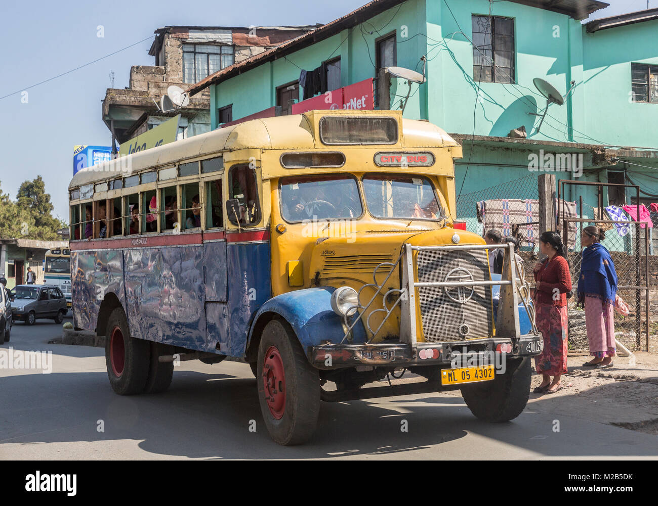 Autobus di città di Shillong, Meghalaya, India Foto Stock