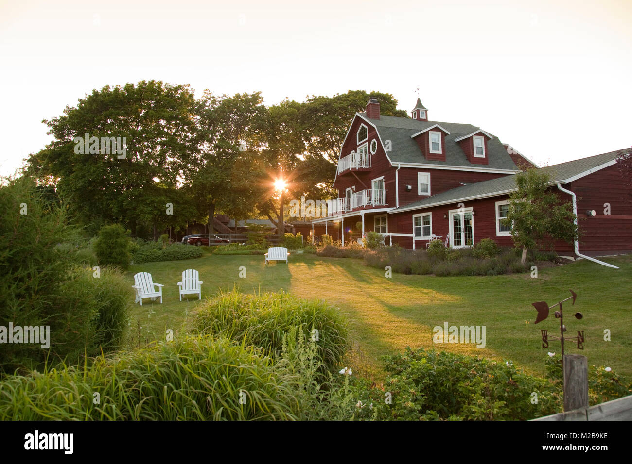 Giardini,Chanticleer Inn,Door County,Wisconsin Foto Stock