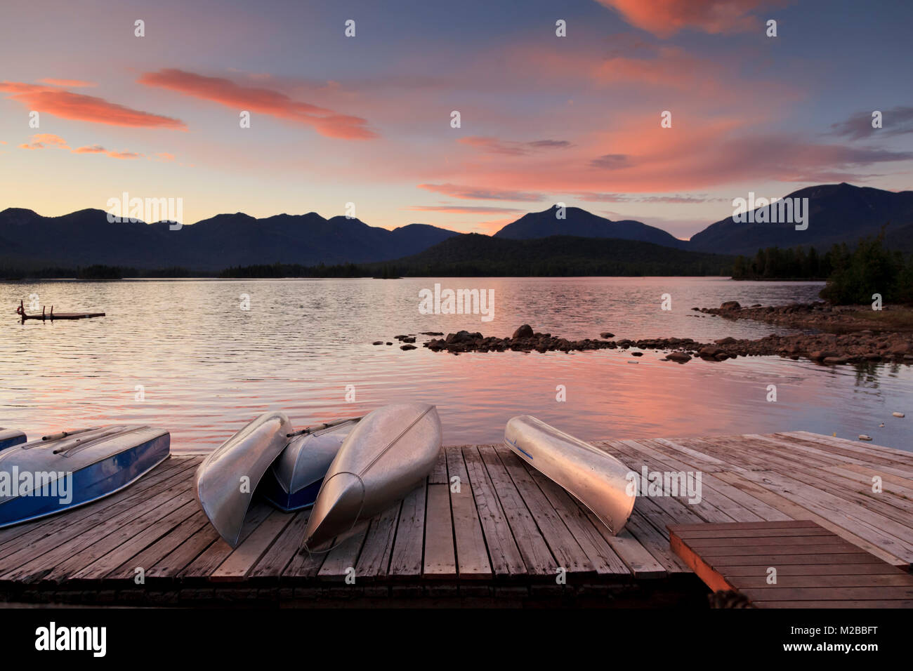 Elk lago da Elk Lake Lodge,Adirondack alti picchi area,New York Foto Stock