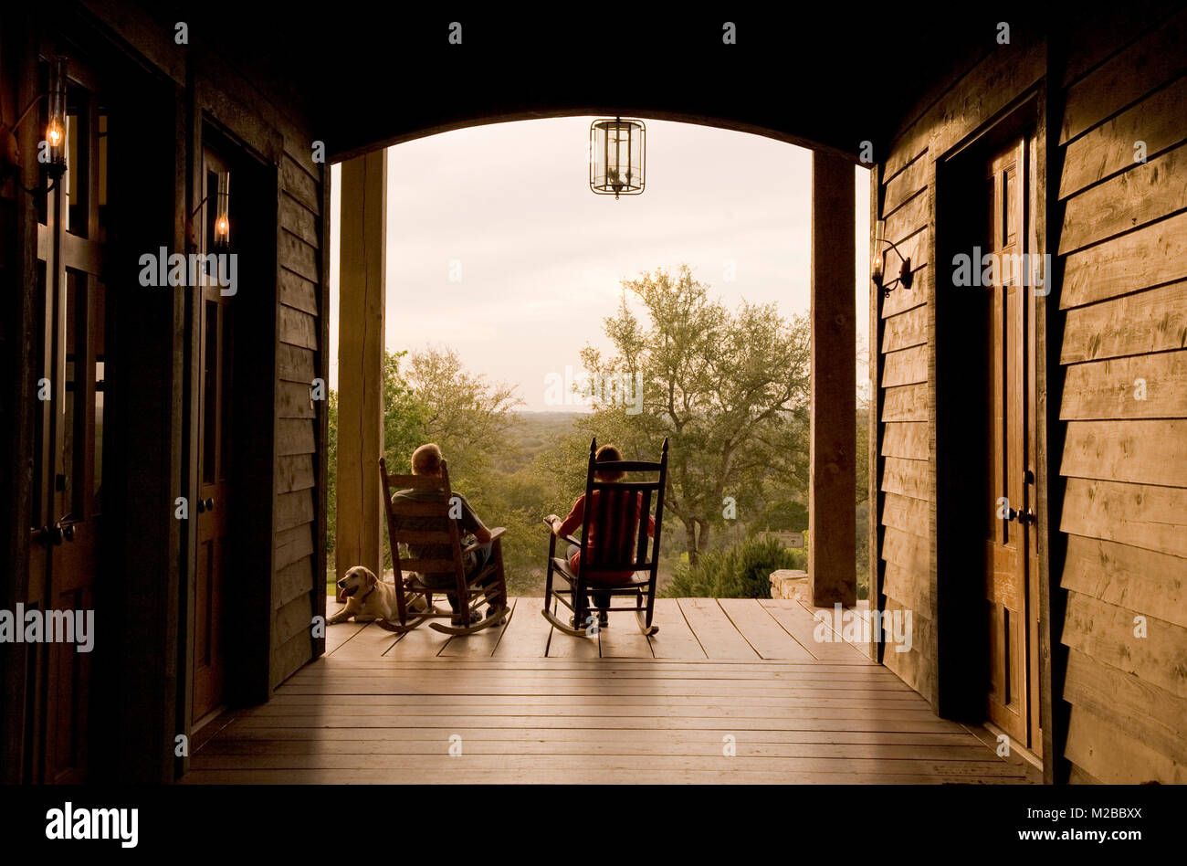 Inn al di sopra di Onion Creek,Hill Country,Texas, Stati Uniti d'America Foto Stock