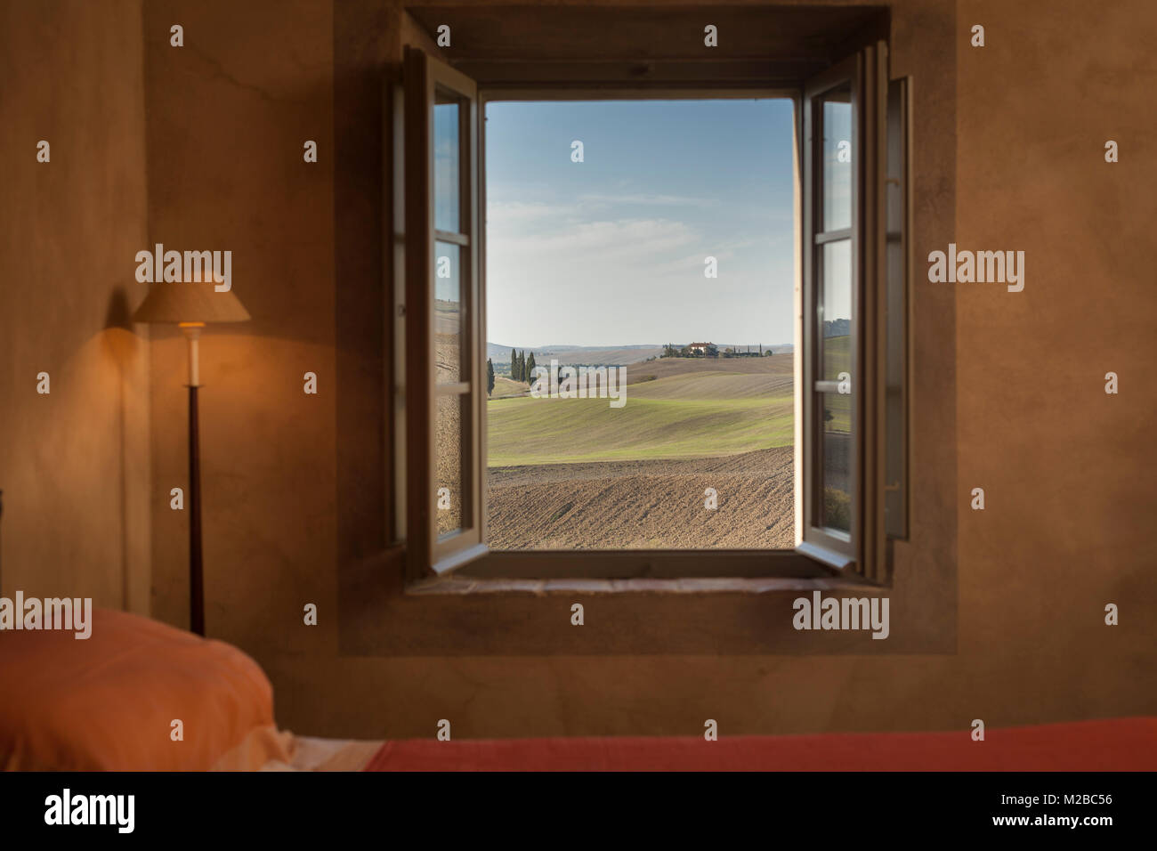 Vista dalla Villa Toscana,Toscana,Italia Foto Stock
