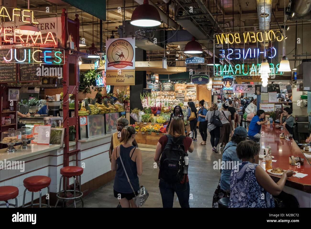 Terminale di lettura interna del mercato di Philadelphia Foto Stock