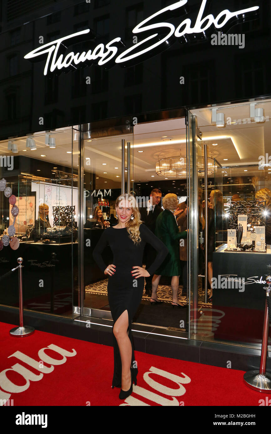Julia Dietze, Grand Shop apertura Flagship Store Thomas Sabo am Neuen parete, Amburgo, 24.09.2015 Foto Stock
