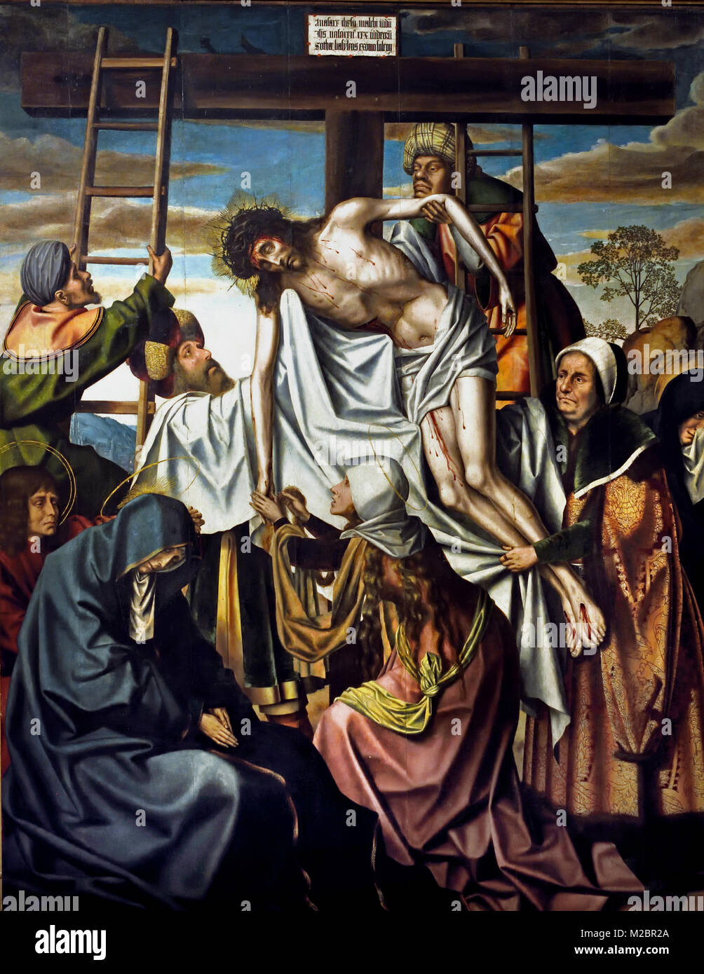 Discesa dalla Croce del xv secolo workshop Quentin Metsys, 1466-1530, belga fiamminga, Belgio, Foto Stock