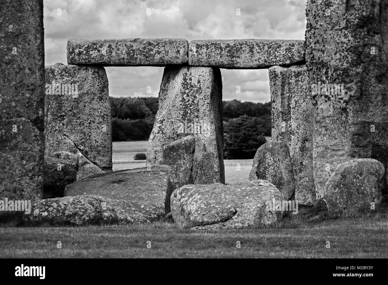 Stonehenge un monumento preistorico nel Wiltshire, Inghilterra, Regno Unito, Foto Stock