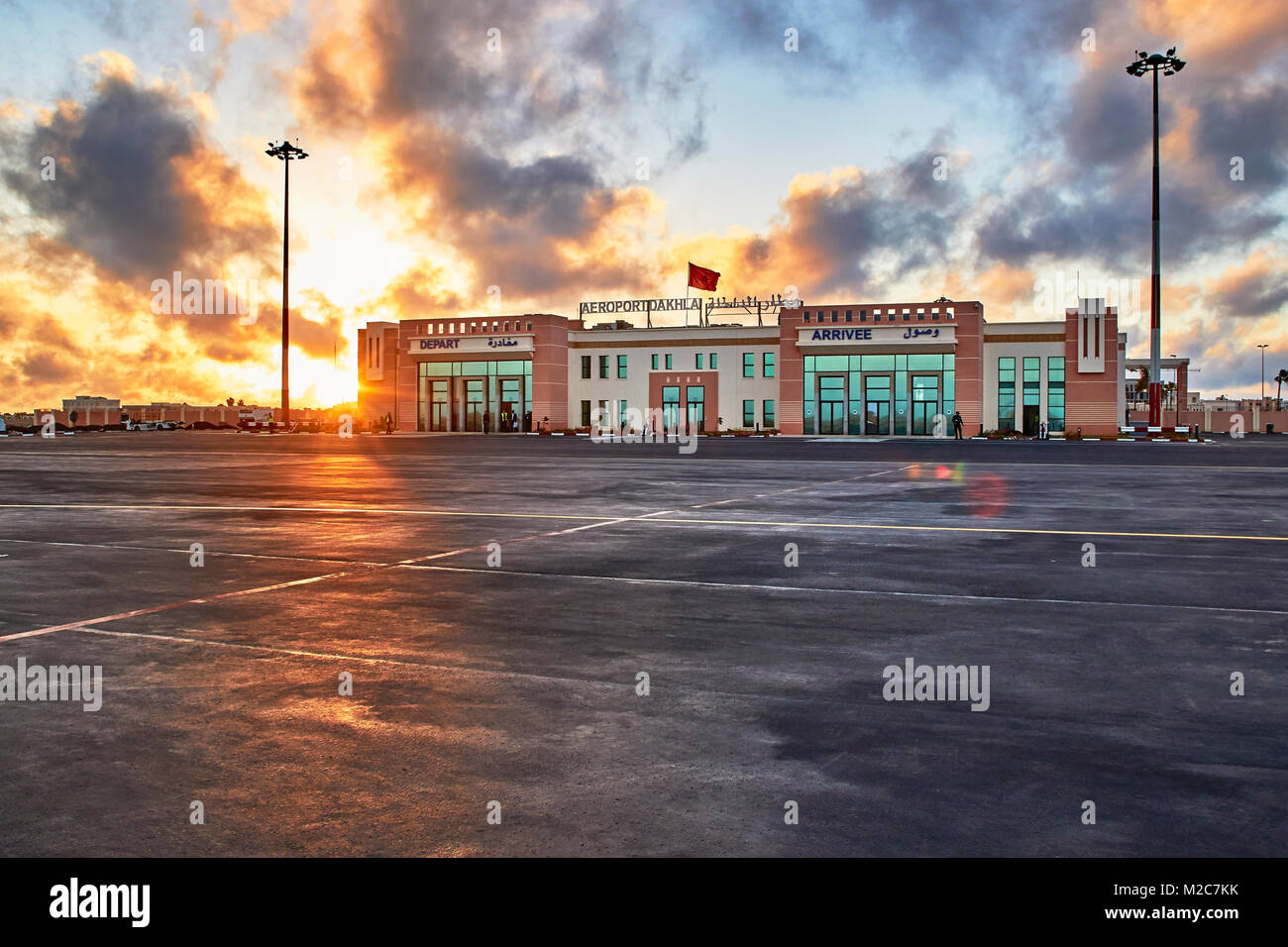 Il decollo a Dakhla aeroporto, Royal Air Moroc Foto Stock