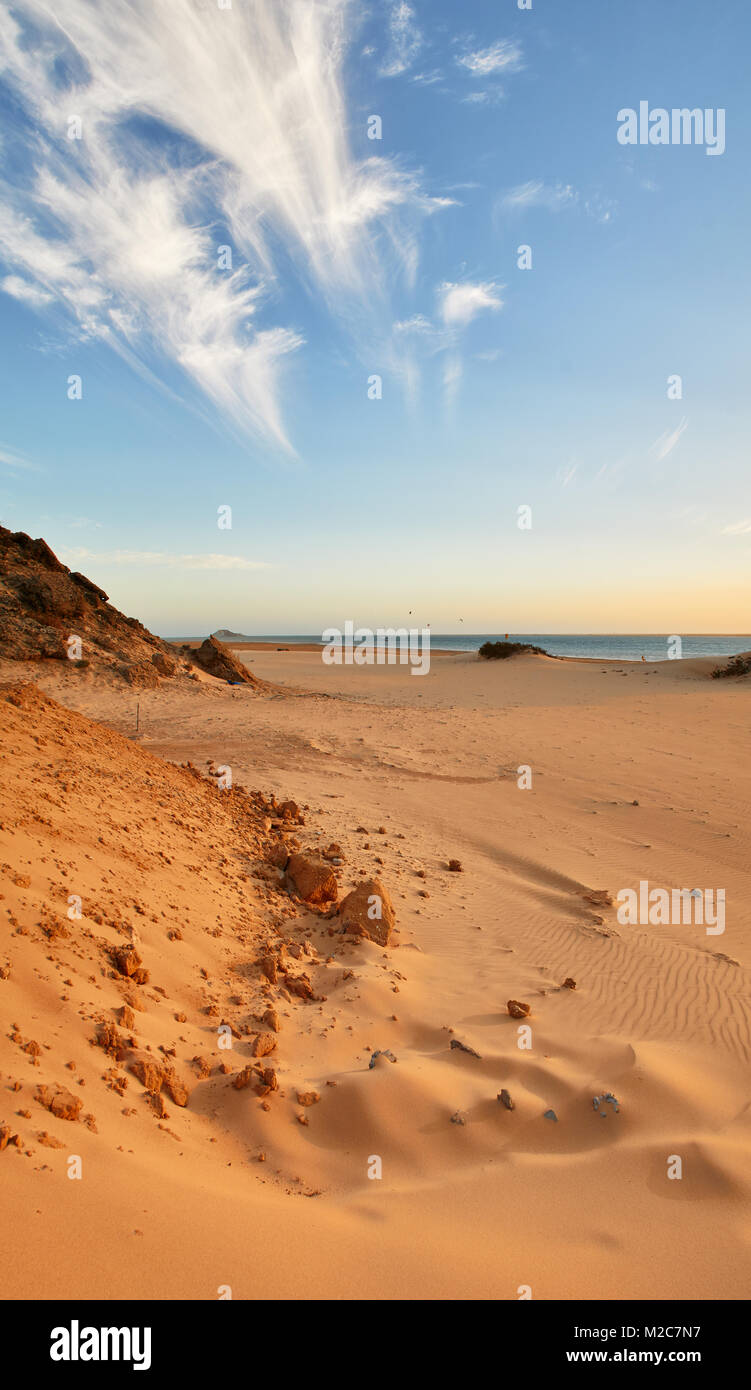 Dakhla beach, panorama Foto Stock