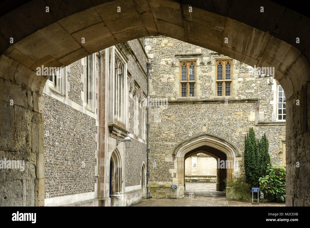 Winchester College fondato nel 1382 dal vescovo William di Wykeham è indipendente boarding school per ragazzi in Winchester, Hampshire, Inghilterra, Regno re Foto Stock