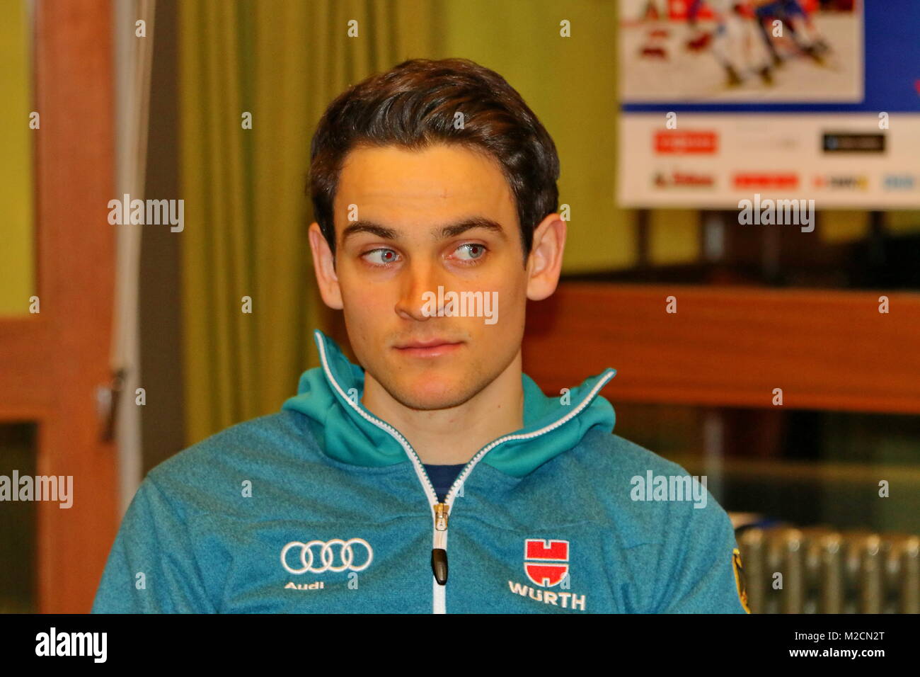 Tobias HAUG (SV Baiersbronn) bei Pressekonferenz anlässlich des Schwarzwaldpokal Schonach Foto Stock