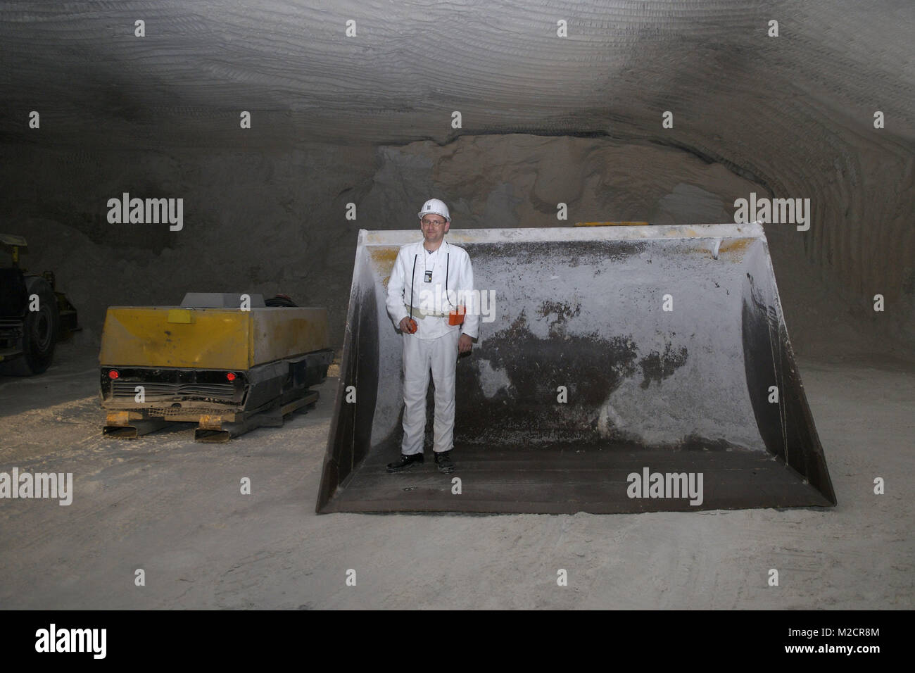 Besichtigung des Atommuellendlagers asse 2 in Remlingen am 22.07.2009 - Fahrzeuge und Baumaschinen unter Tage / Foto: Clemens Niehaus Foto Stock