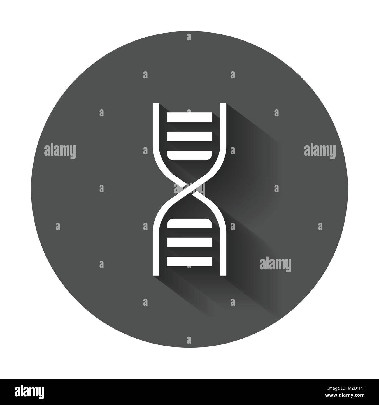 Il vettore di DNA icona. Medecine molecola illustrazione piatta con lunga ombra. Illustrazione Vettoriale