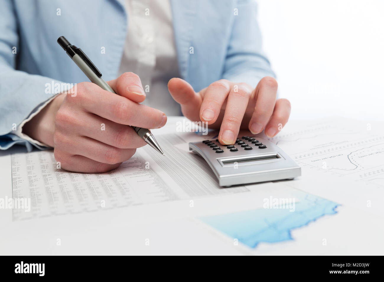Contabilità finanziaria Foto Stock