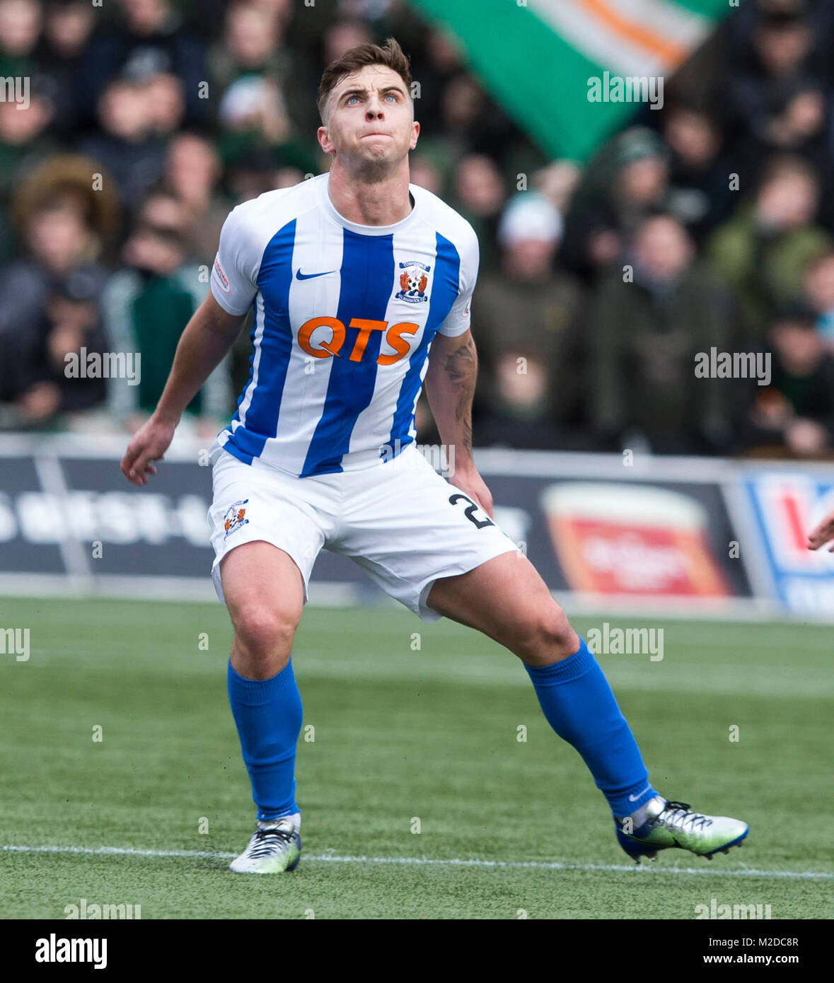 Kilmarnock's Eamon Brophy durante la Ladbrokes Premiership scozzese corrispondono a Rugby Park, Kilmarnock. Stampa foto di associazione. Picture Data: Sabato 3 Febbraio, 2018. Vedere PA storia SOCCER Kilmarnock. Foto di credito dovrebbe leggere: Jeff Holmes/filo PA. Solo uso editoriale Foto Stock