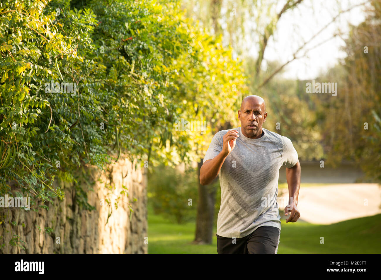 Montare americano africano di running man. Foto Stock