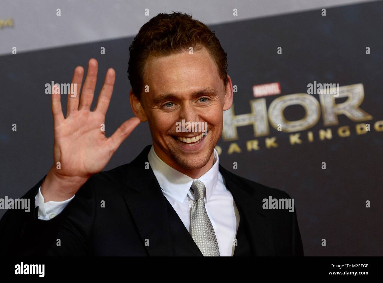 Tom Hiddleston bei der Deutschlandpremiere von "Thor - Il regno oscuro' Cine imStar-Kino im SonyCenter in Berlin am 27.10.2013 Foto Stock
