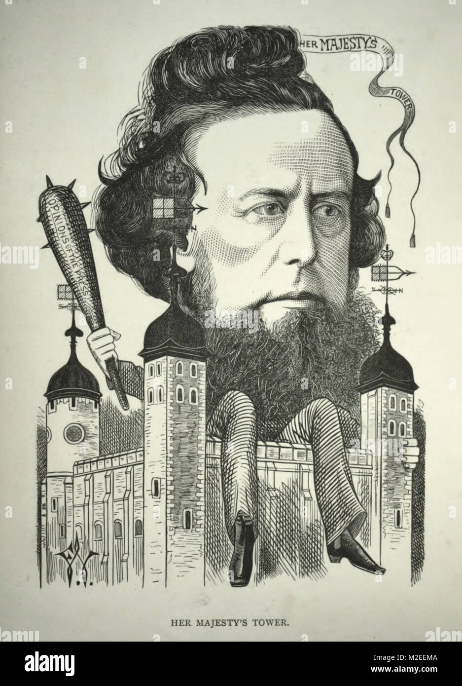 La caricatura di William Hepworth Dixon Foto Stock