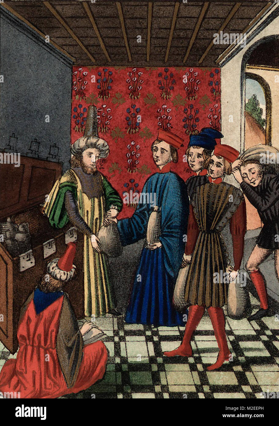 Il pagamento del riscatto per il Conte de Nevers e i suoi compagni detenuti Foto Stock