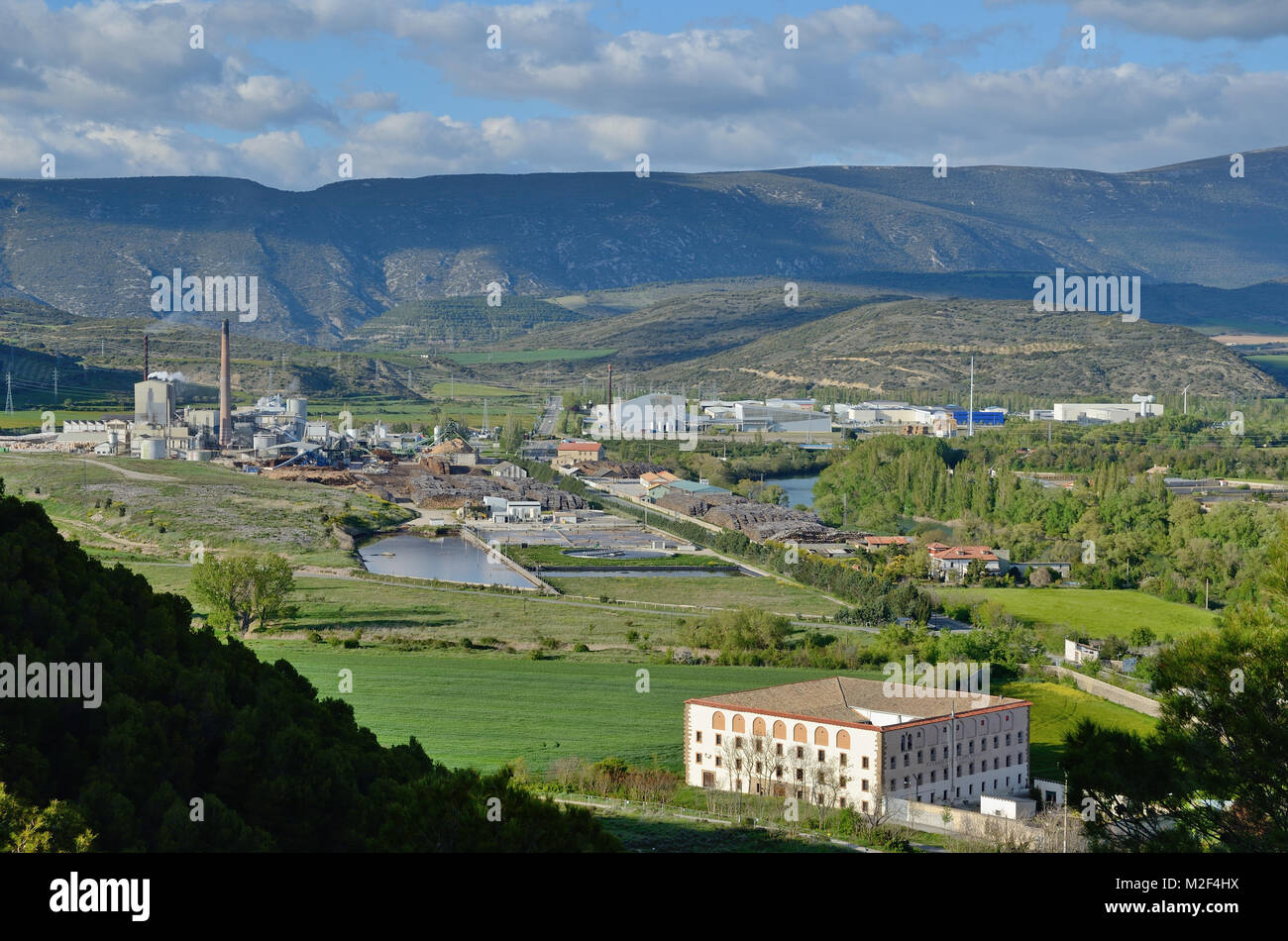 Dintorni della antica città spagnola Zangoza in Navarra Foto Stock