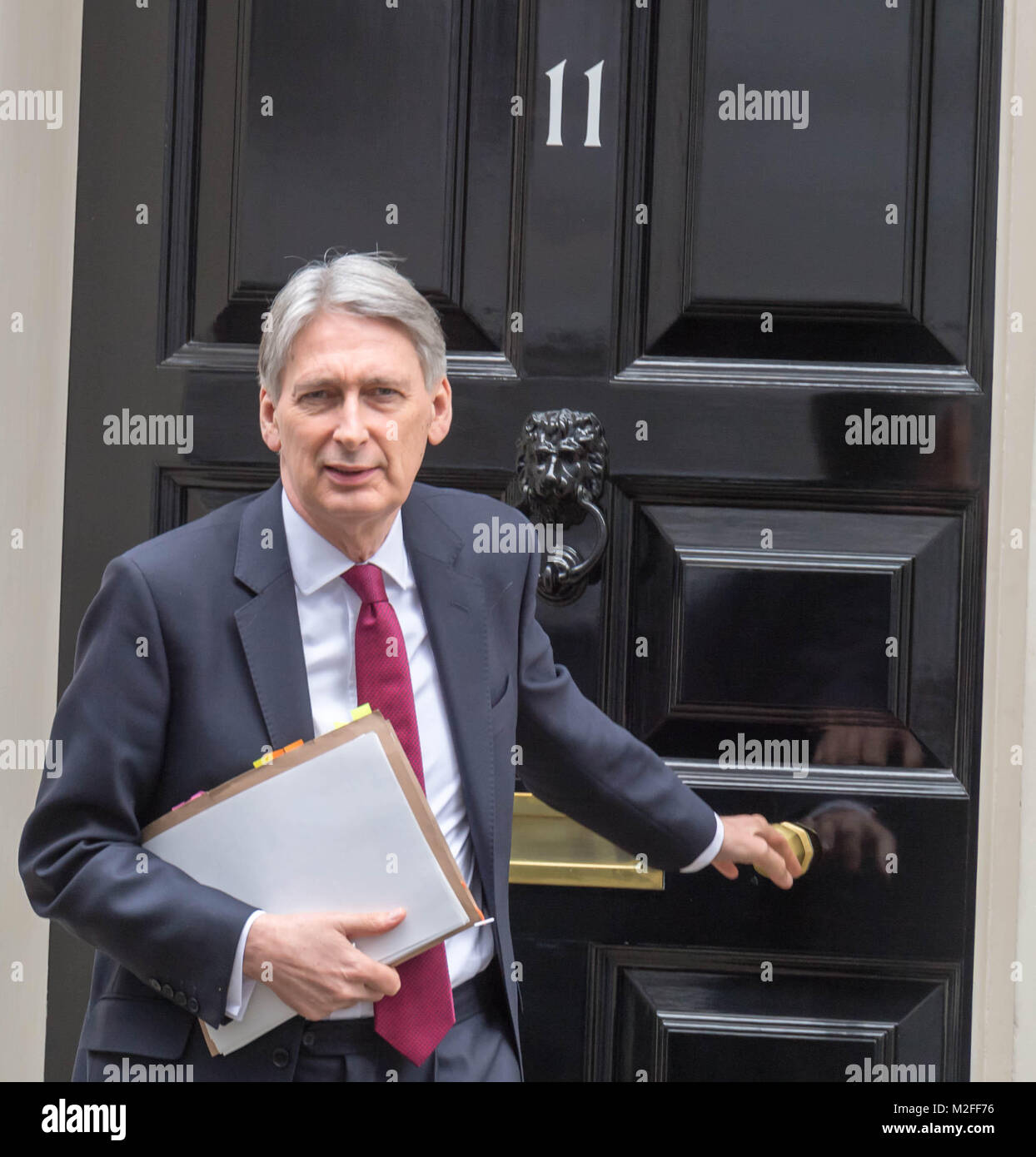 Il cancelliere, Philip Hammond lascia 11 Downing Street credit Ian Davidson/Alamy Live News Foto Stock