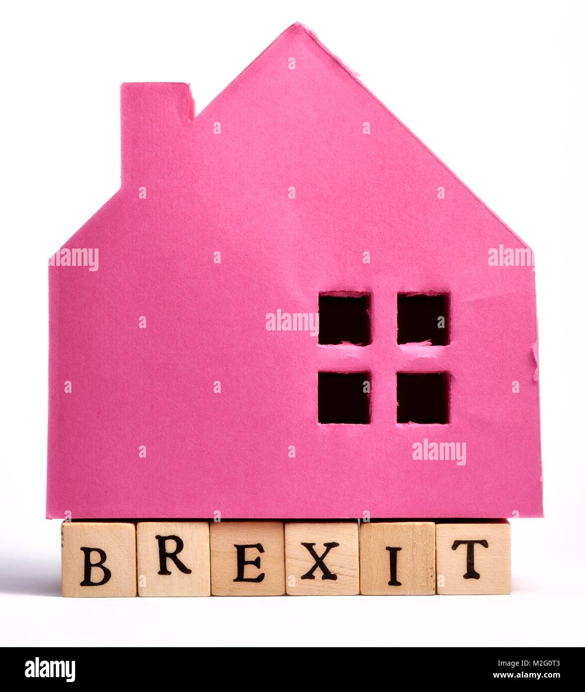 Case Brexit alloggiamento ipotecario tasso di interesse nozione Foto Stock