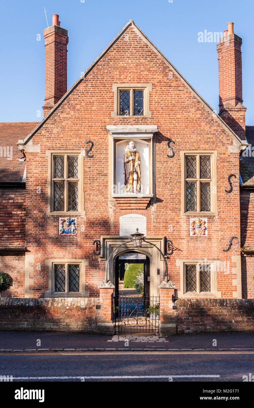 Jesus Hospital Almshouses, Bray, Berkshire, Inghilterra sudorientale, GB, Regno Unito. Foto Stock