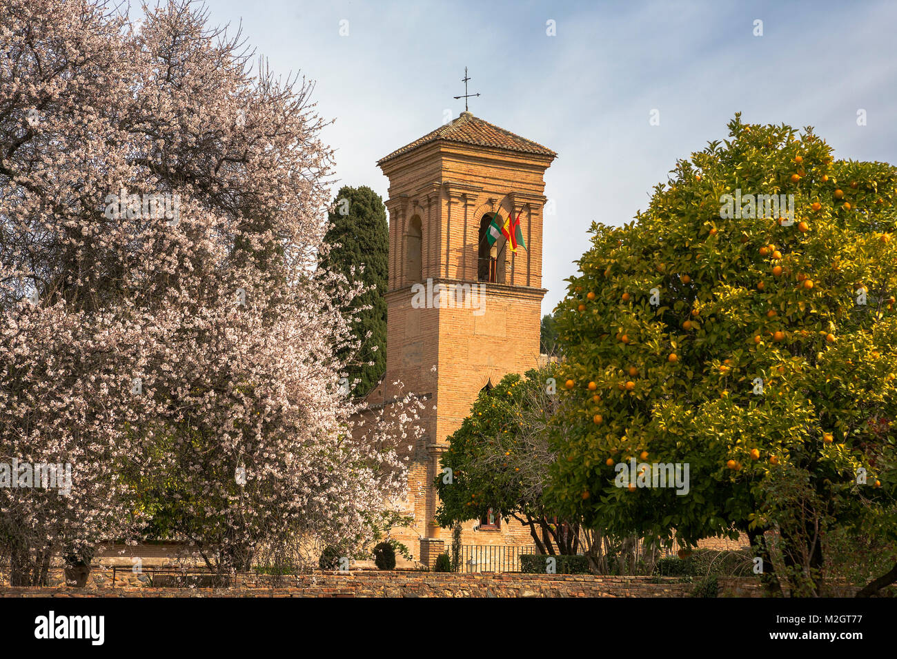 Il Convento de San Francisco, ora un Parador Nacional, Alhambra Alta, Granada, Andalusia Foto Stock