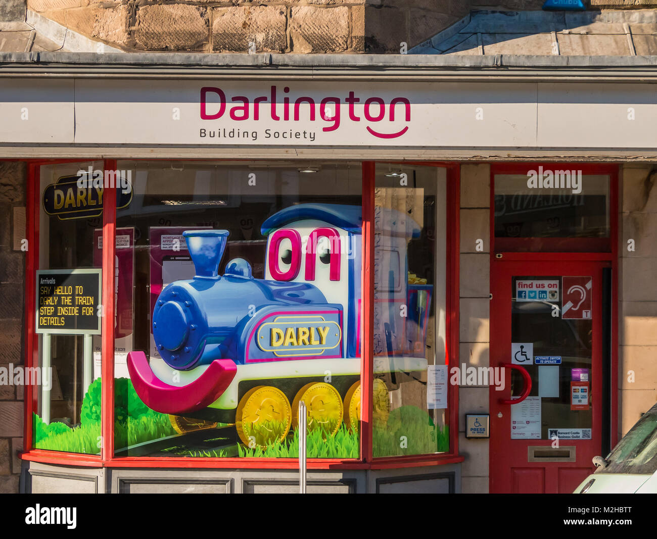 Il Barnard Castle, Teesdale, North East England ramo del Darlington Building Society Foto Stock