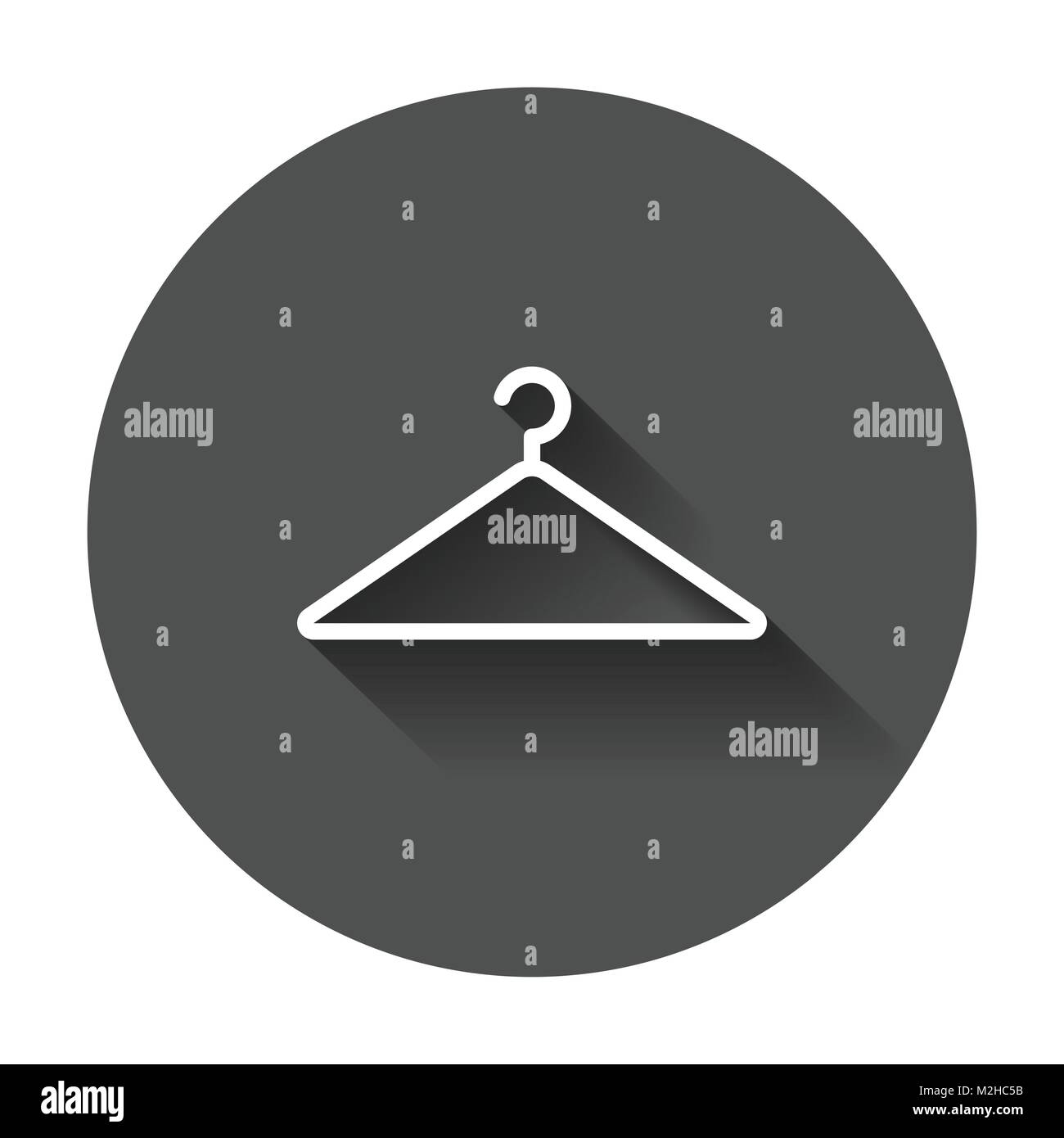Appendiabiti icona vettore. Armadio appendiabiti illustrazione piatta con lunga ombra. Illustrazione Vettoriale