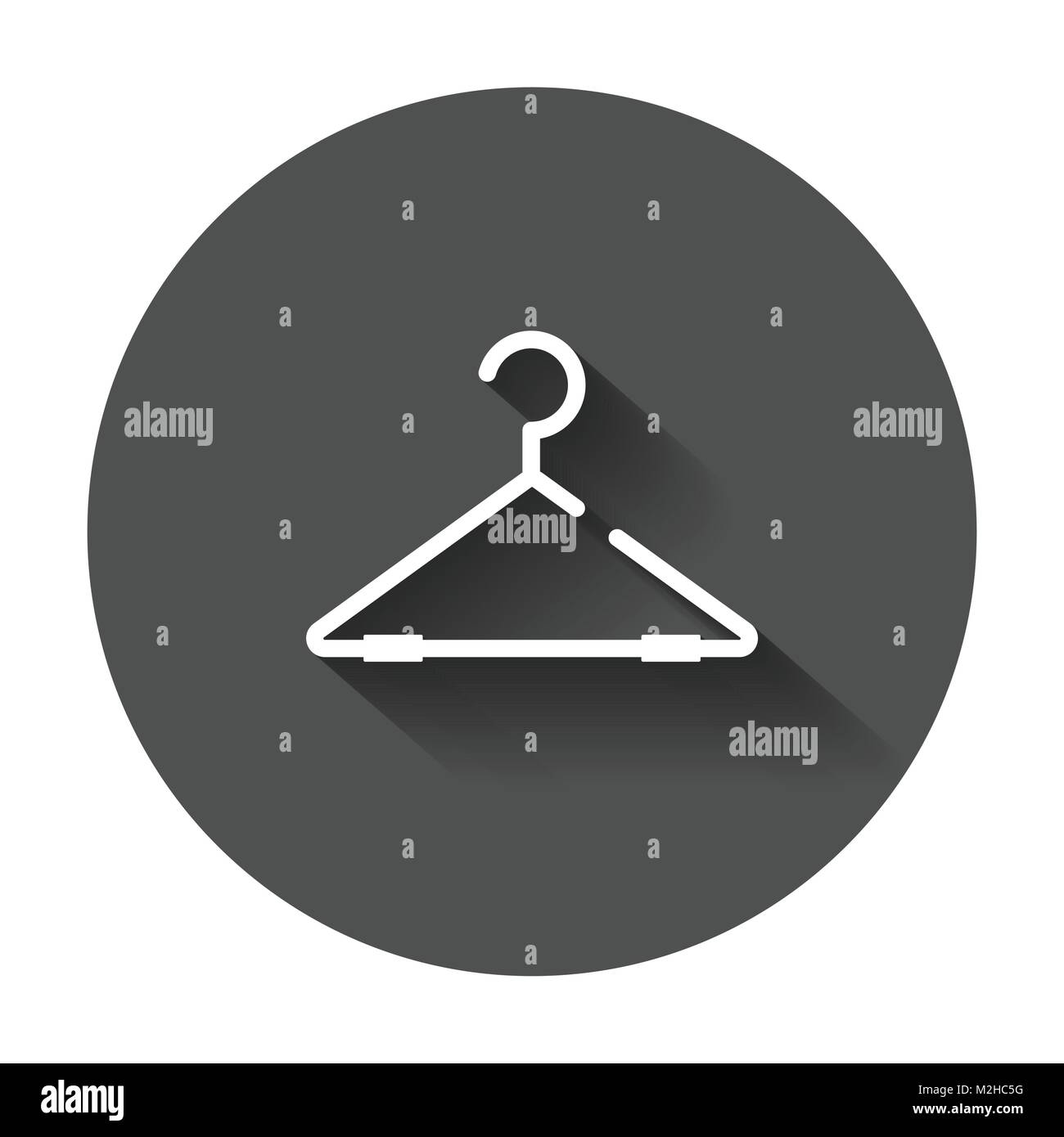 Appendiabiti icona vettore. Armadio appendiabiti illustrazione piatta con lunga ombra. Illustrazione Vettoriale