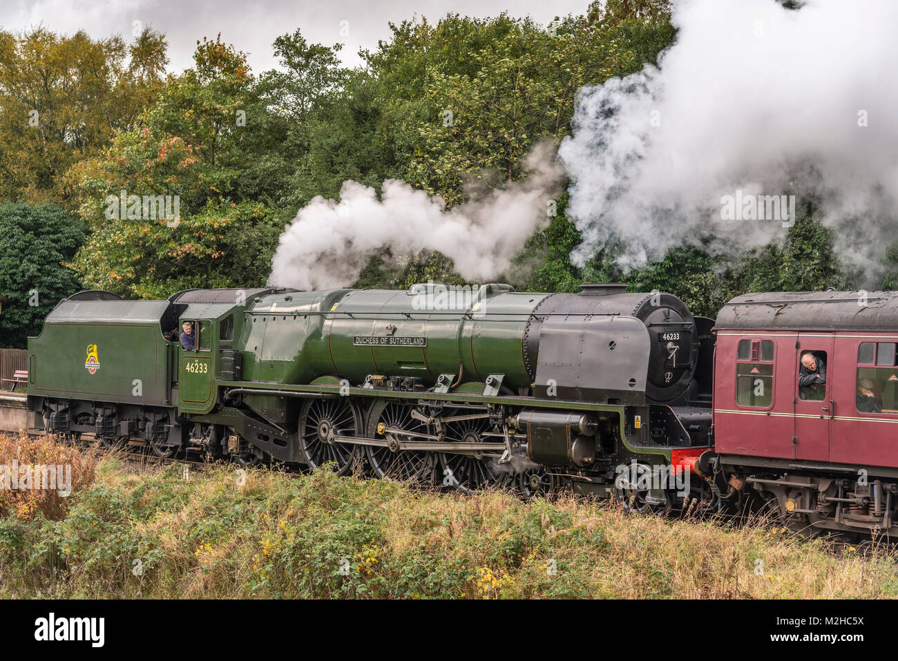 East Lancashire Railway autunno gala di vapore ha organizzato per il weekend Ott 19/20th 2013. (LMS) Principessa incoronazione Classe 6233 Duchessa di Sutherland. 46233 Foto Stock