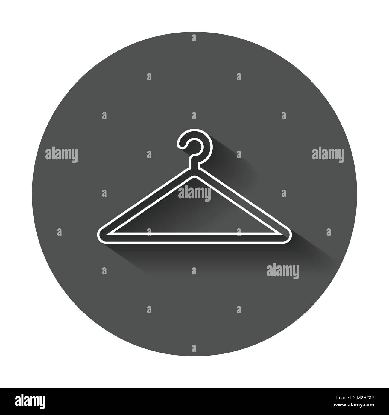 Appendiabiti icona vettore in stile linea. Armadio appendiabiti illustrazione piatta con lunga ombra. Illustrazione Vettoriale