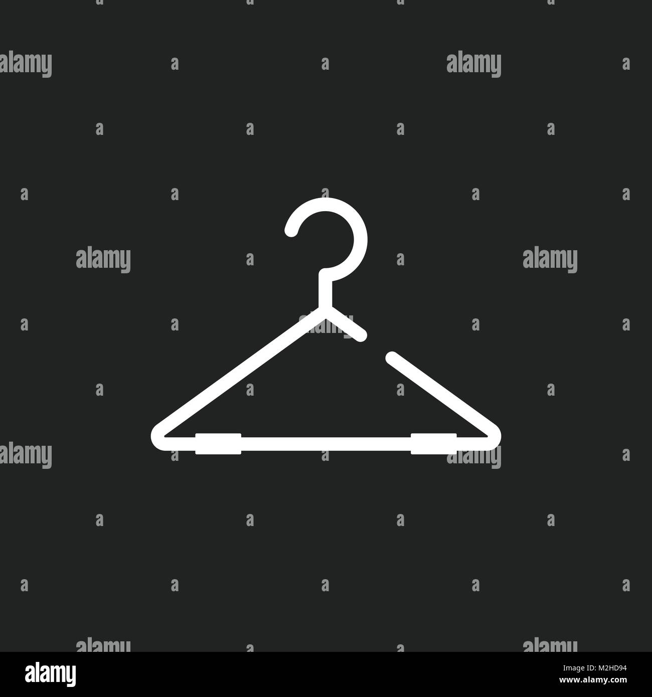 Appendiabiti icona vettore. Guardaroba hander illustrazione piana. Illustrazione Vettoriale