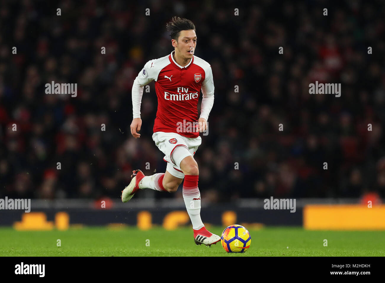 Mesut Ozil di Arsenal - Arsenal v Everton, Premier League, Emirates Stadium, Londra - 3 febbraio 2018. Foto Stock