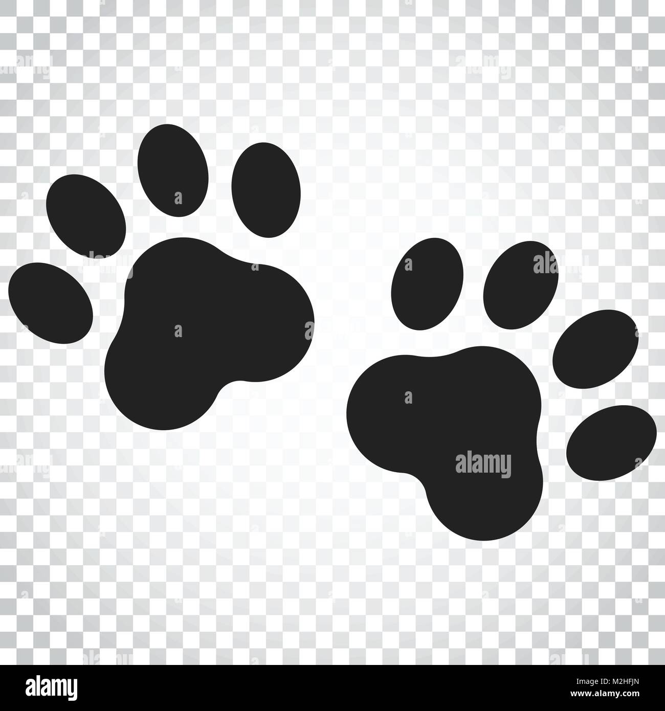 Paw stampa icona vettore. Cane o gatto pawprint illustrazione ...