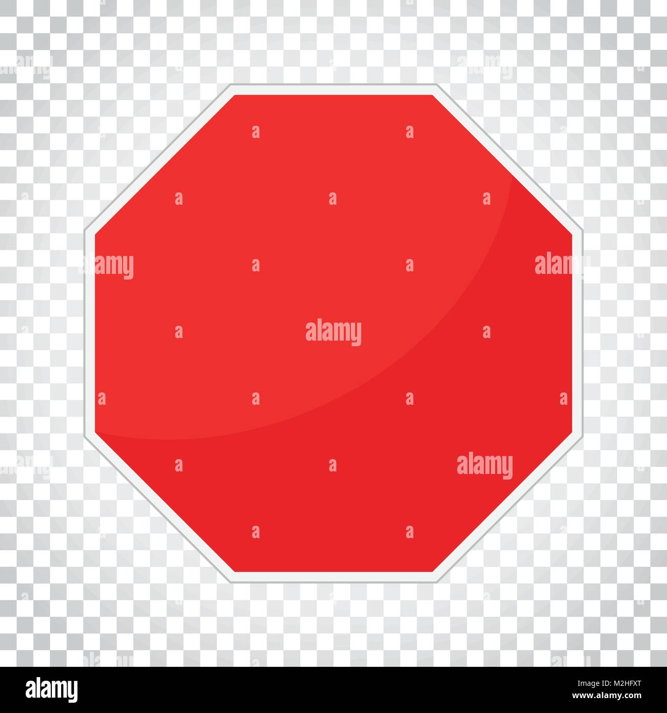 Blank stop rosso icona vettore. Vuoto simbolo di pericolo illustrazione vettoriale. Semplice concetto di business pittogramma su sfondo isolato. Illustrazione Vettoriale
