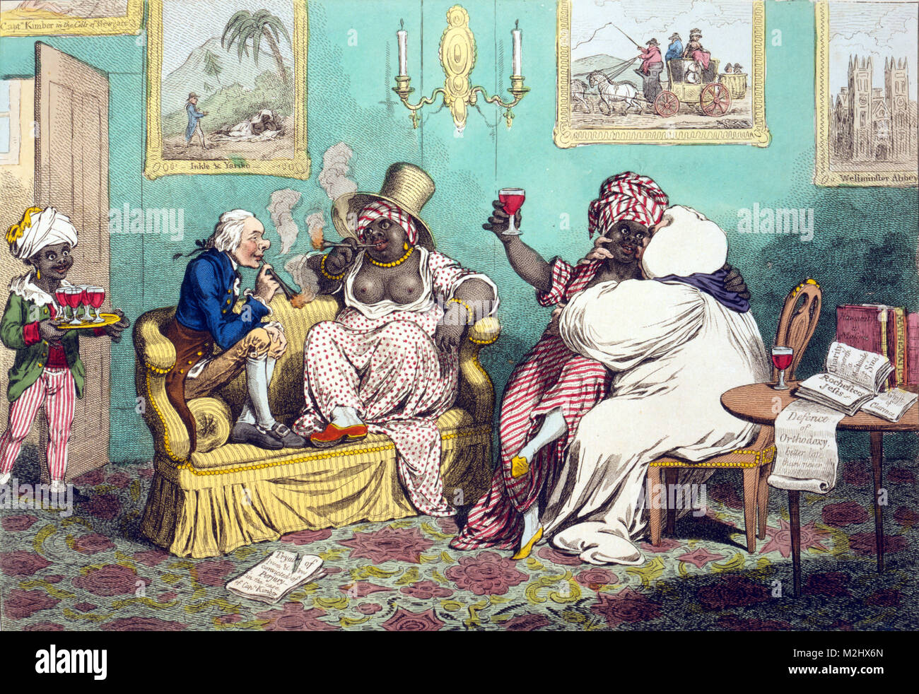 Satirization del movimento Anti-Slavery Foto Stock