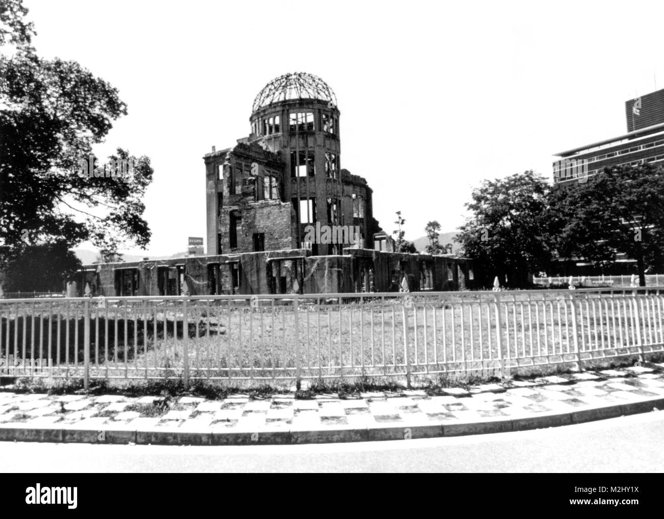 Durante la Seconda guerra mondiale, all'indomani della bomba atomica di Hiroshima Peace Memorial Foto Stock
