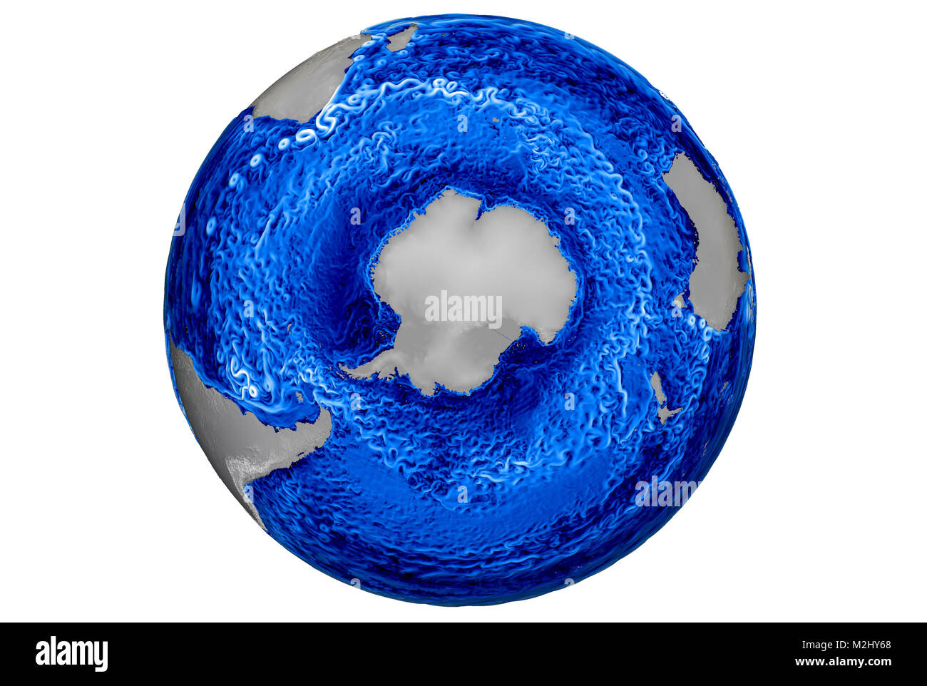 Global Ocean simulazione, le correnti e i vortici, 2015 Foto Stock