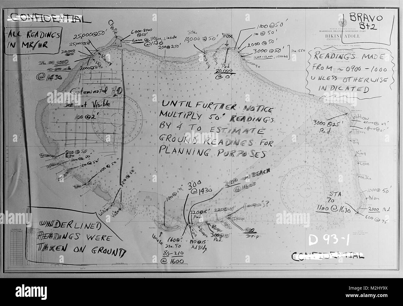 Test nucleari, Bikini Atoll Programma, 1946-58 Foto Stock