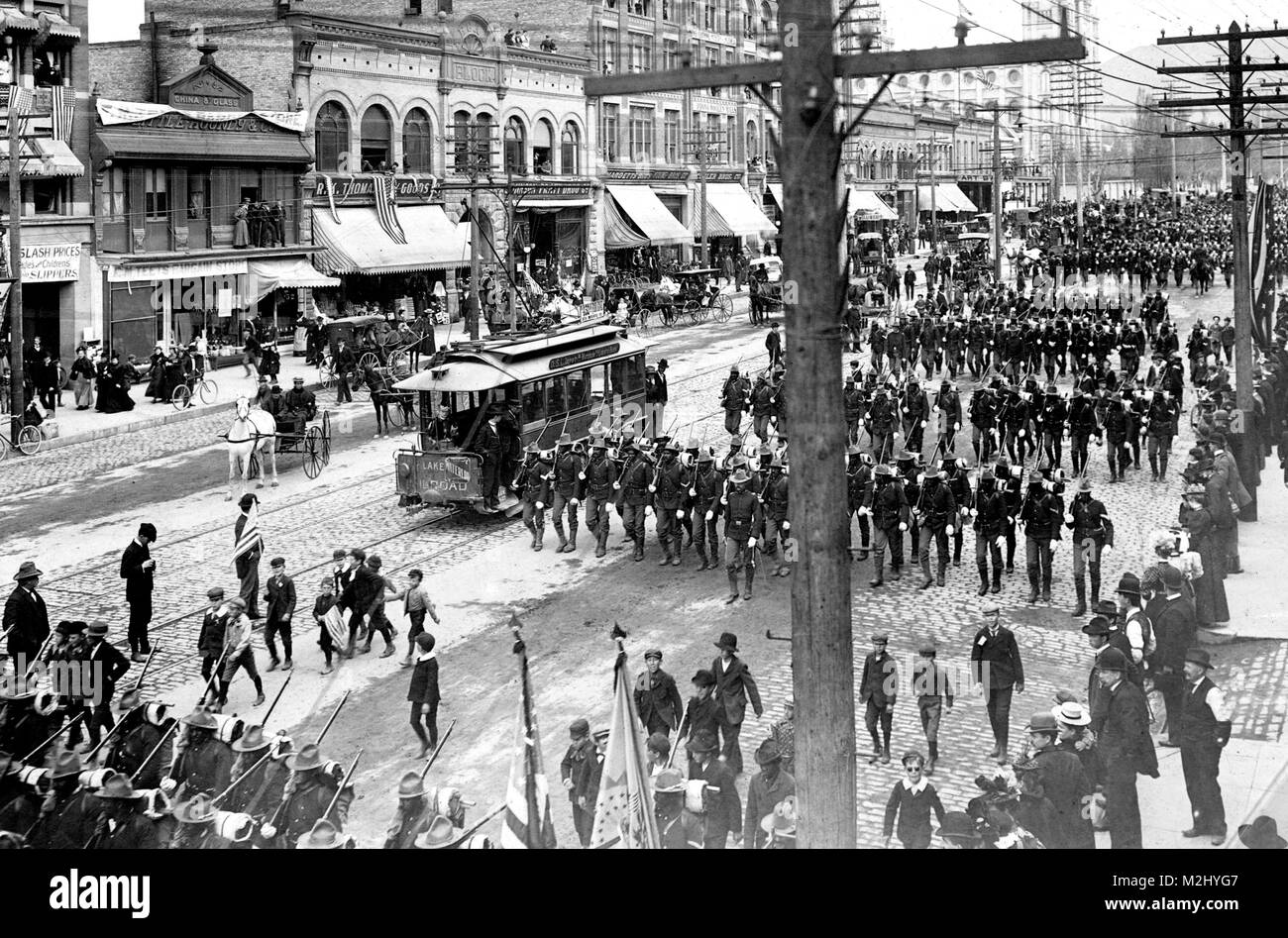 Soldati di Buffalo, xxiv Reggimento di Fanteria, 1898 Foto Stock