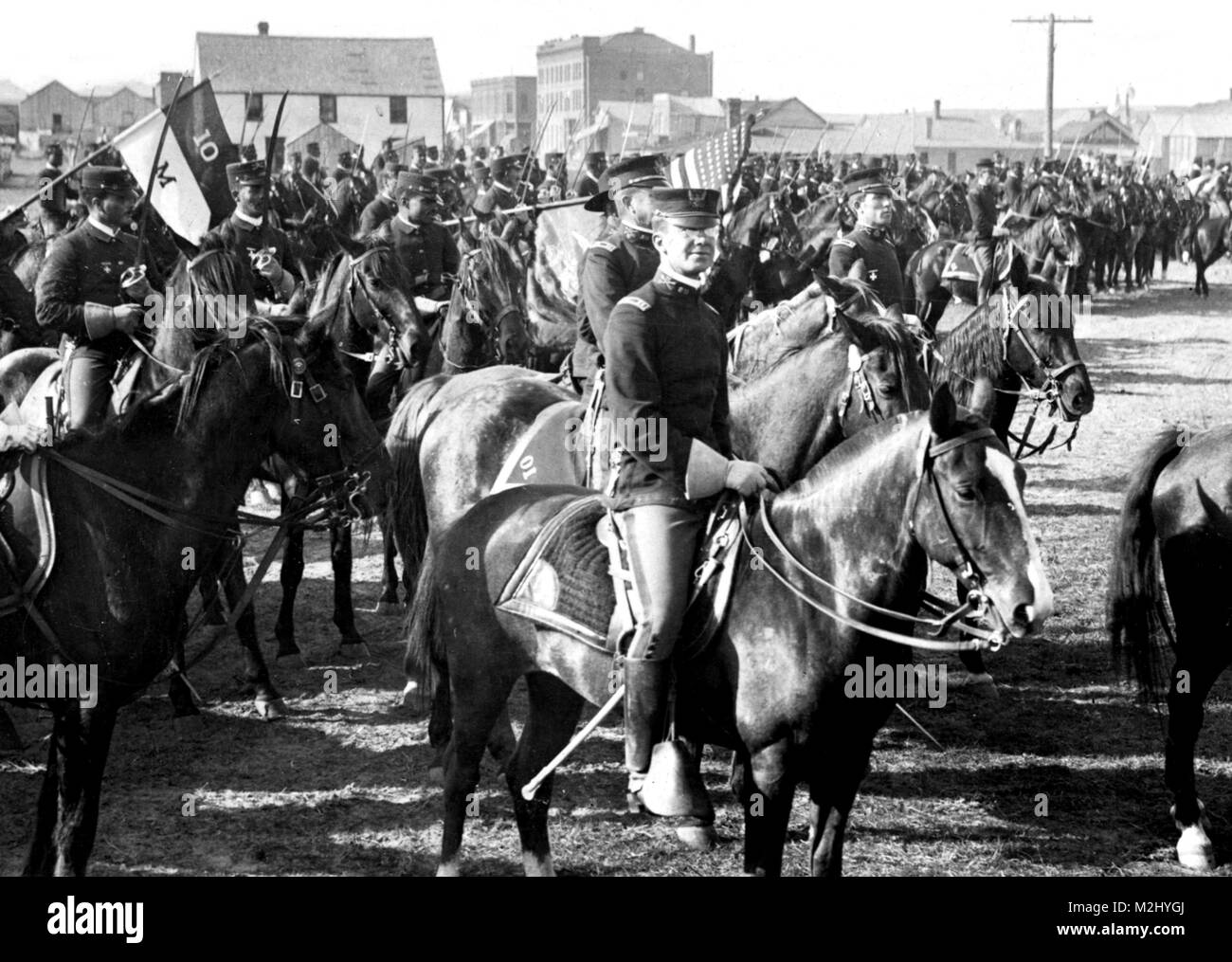 Soldati di Buffalo, decimo reggimento di cavalleria, 1903 Foto Stock