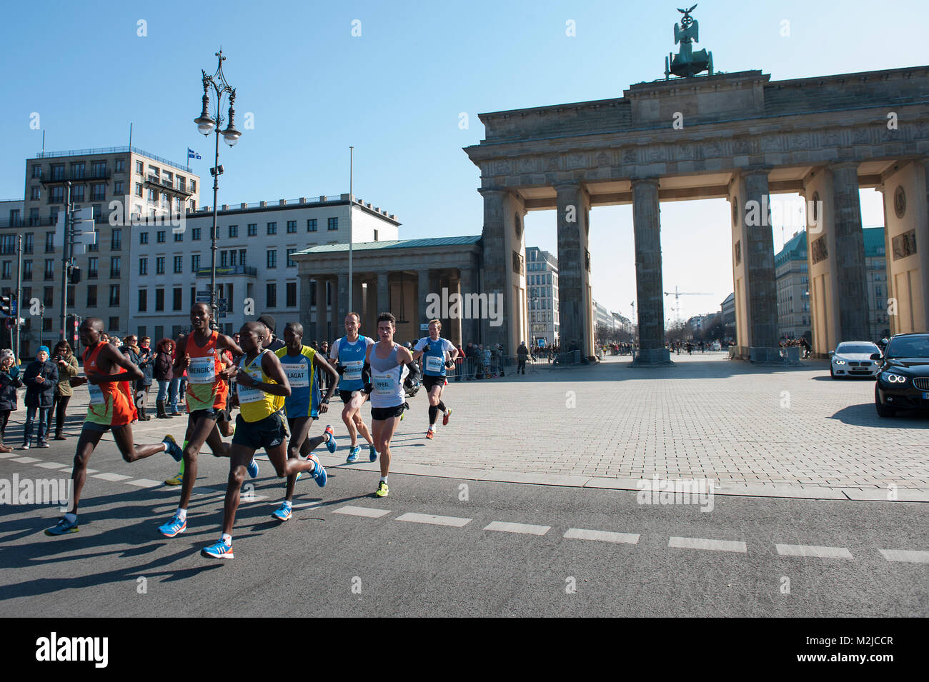 Berlin Half Marathon 2013 2° plotone. Foto Stock