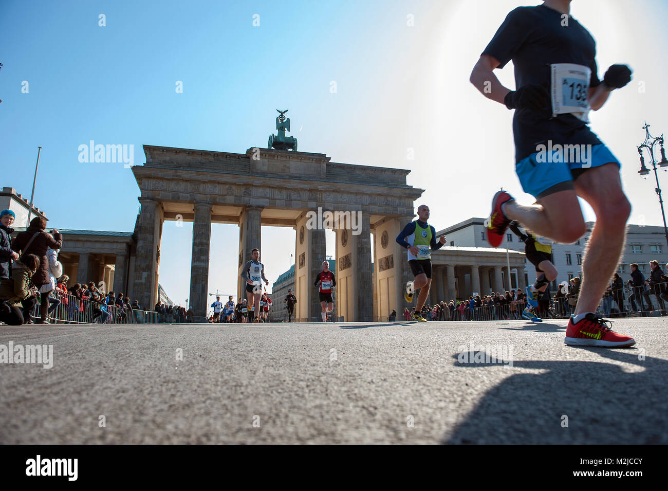 Berlin Half Marathon 2013 alcuni competitores. Foto Stock