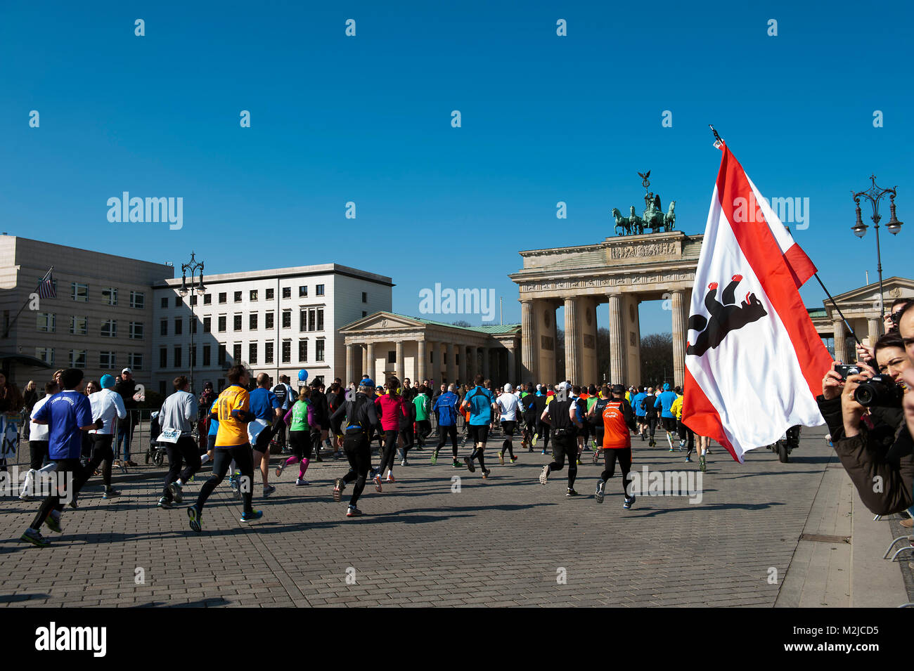 Berlin Half Marathon 2013 alcuni competitores. Foto Stock