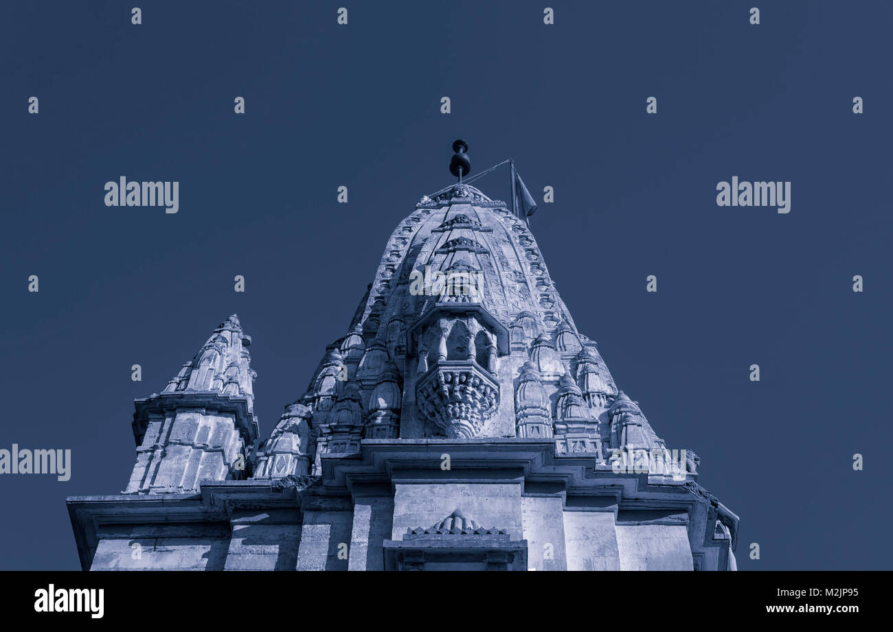Porbandar,Gujarat, India, Dicembre 13,2014 vista superiore dello Sri Sudama tempio Foto Stock